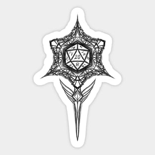 D20 (black) Sticker